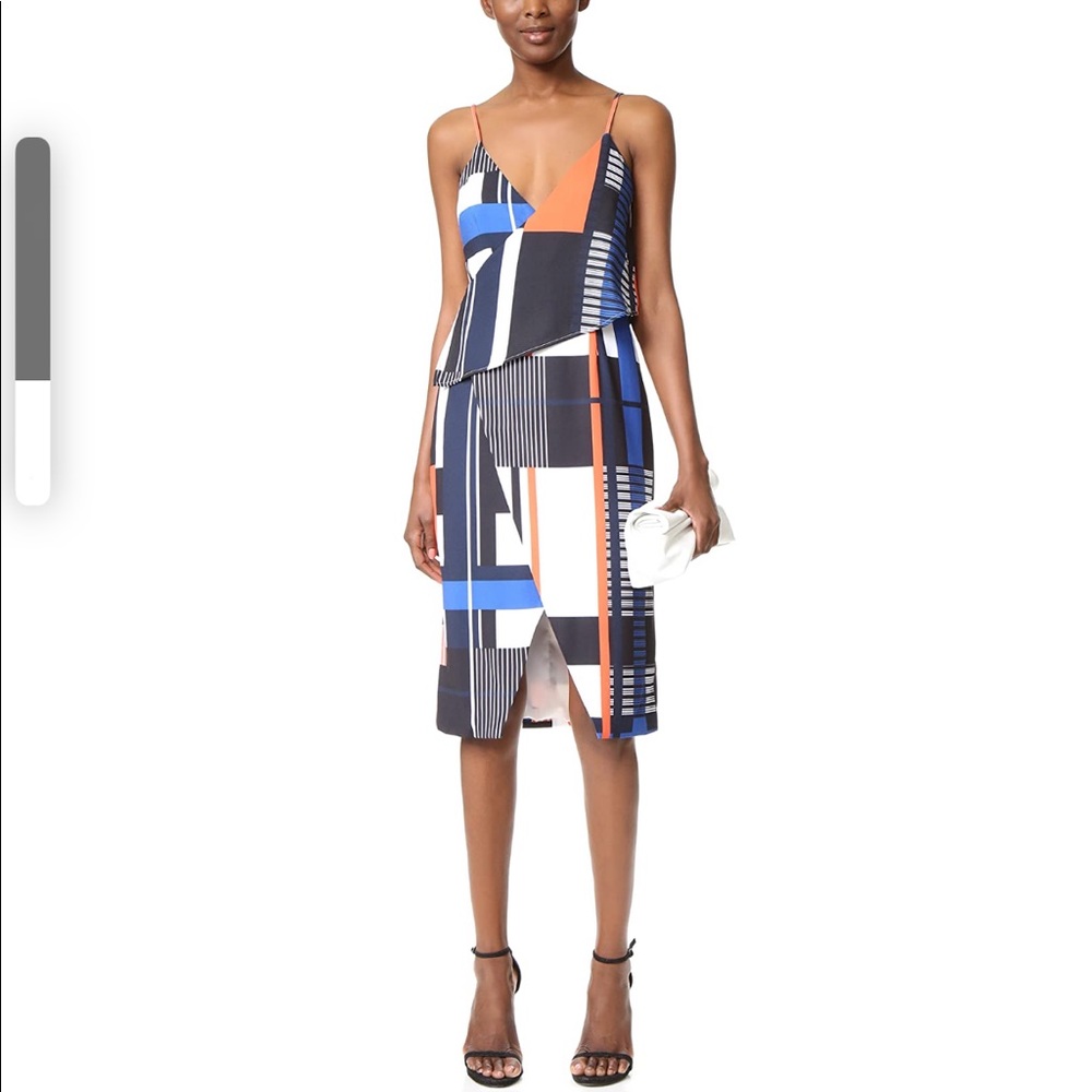 Finders Keepers faux wrap style cocktail dress